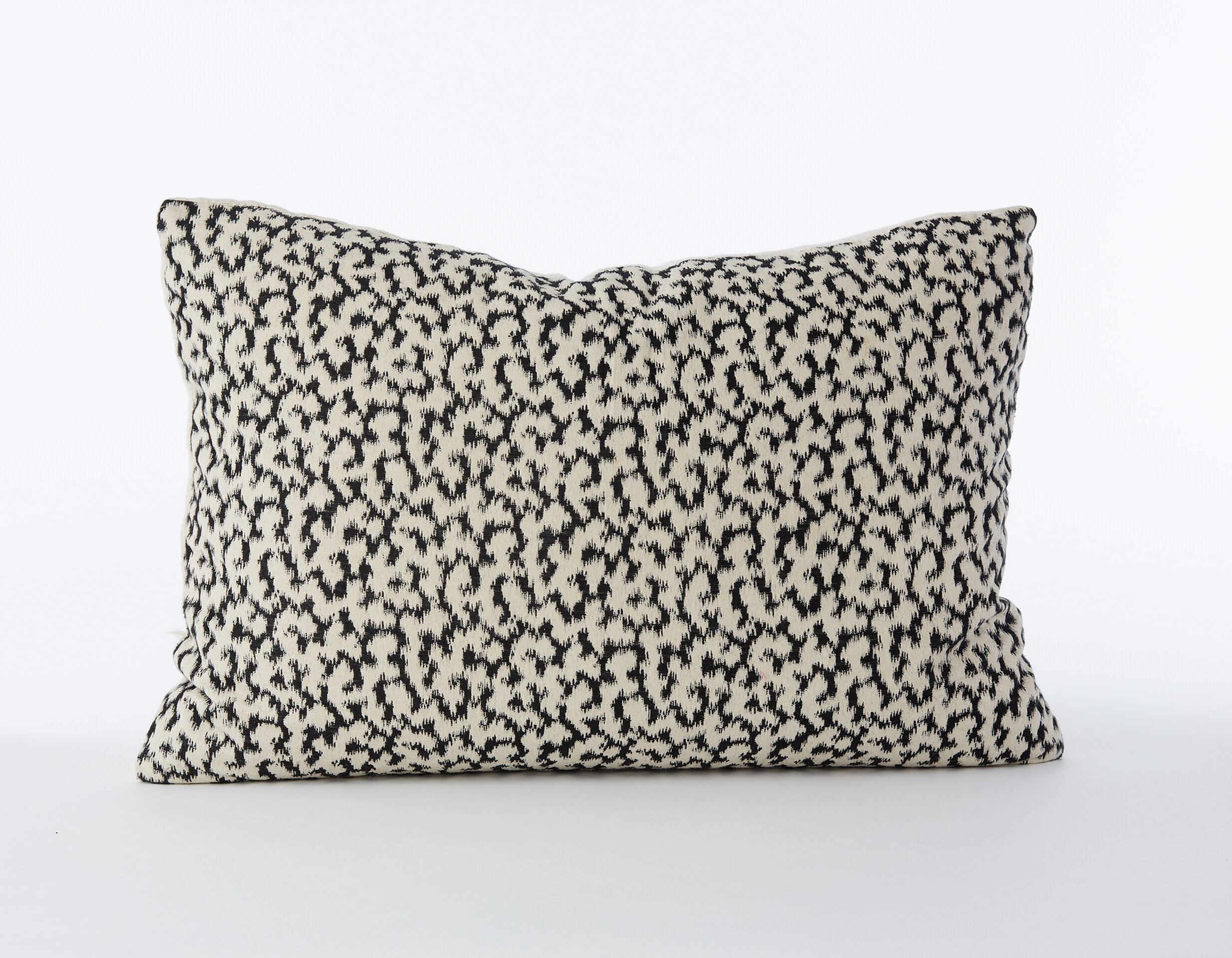 Black &amp; White Abstract Leopard Pillow