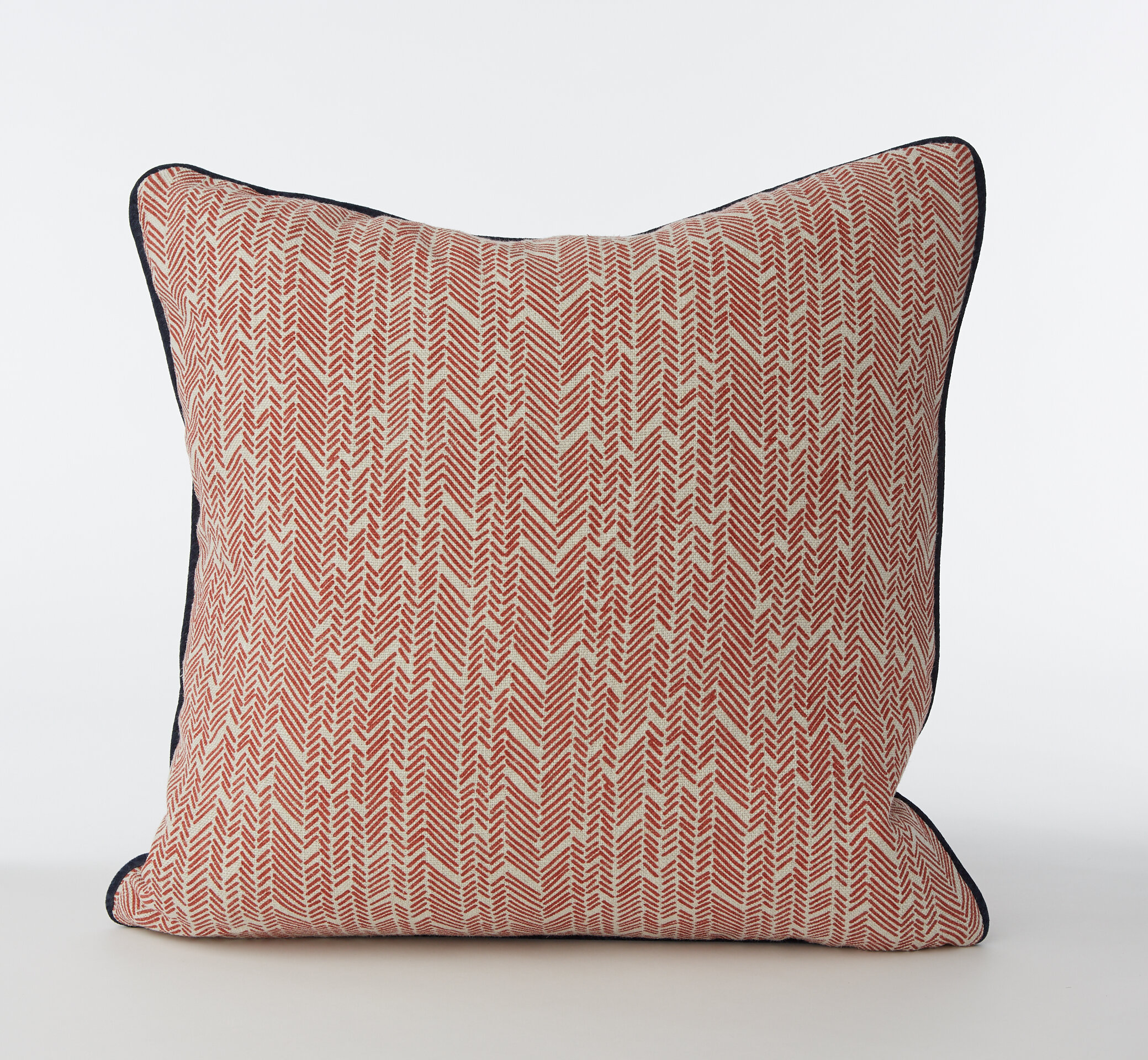 Orange Herringbone Pillow