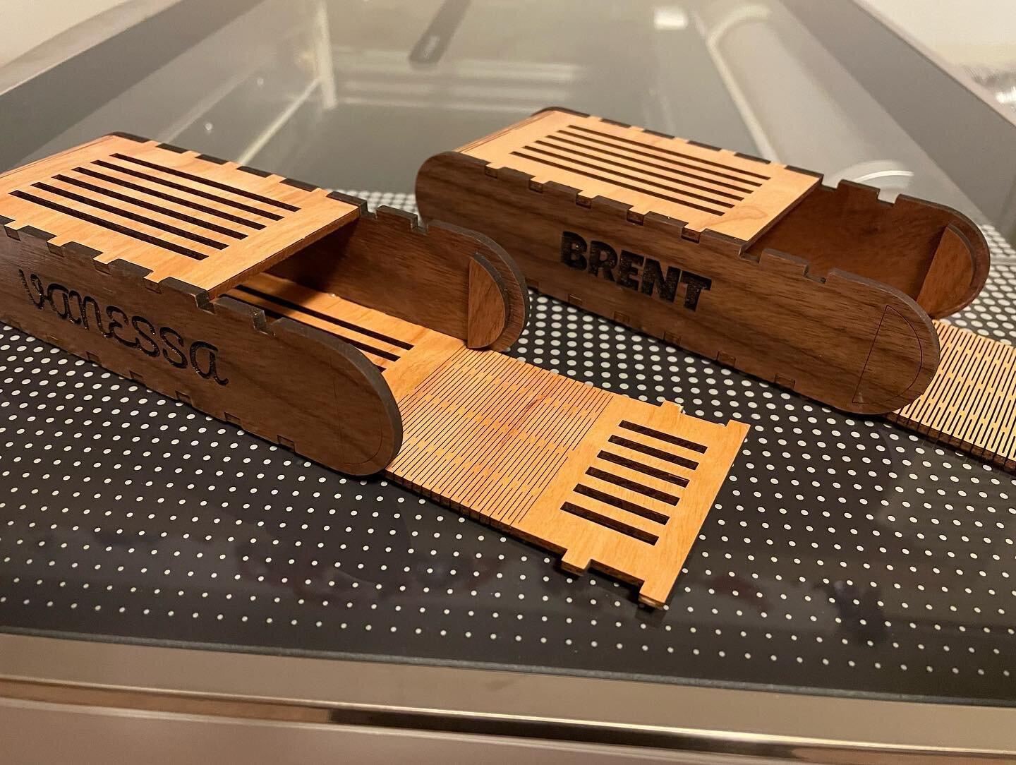 If you&rsquo;ve been to my store page, you&rsquo;re probably expecting cutting and charcuterie boards. Instead, I&rsquo;m playing around with a few things on the @glowforge. 

If you&rsquo;re interested, check my store blog this weekend. I&rsquo;ll s