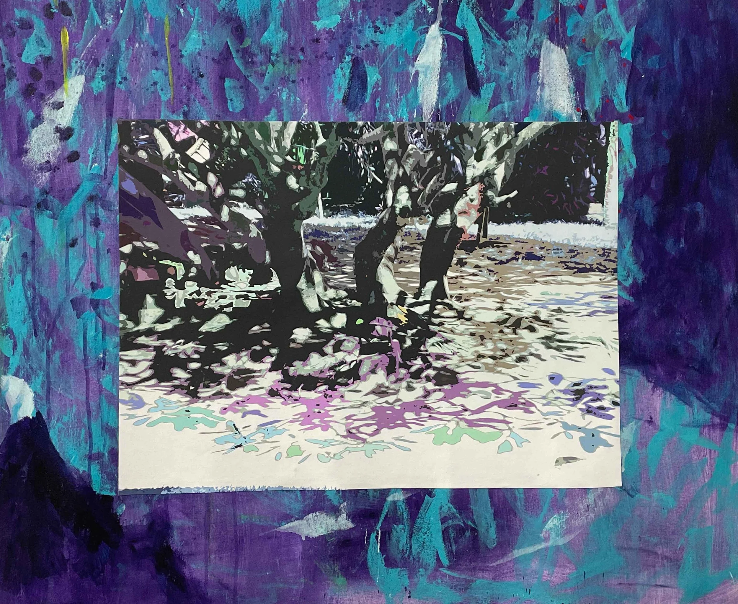  ‍Edited photograph on canvas, and acrylic 24’’ x 30’’ – 61 cm x 76 cm  Photographie retouchée sur toile, et acrylique     (Info)   