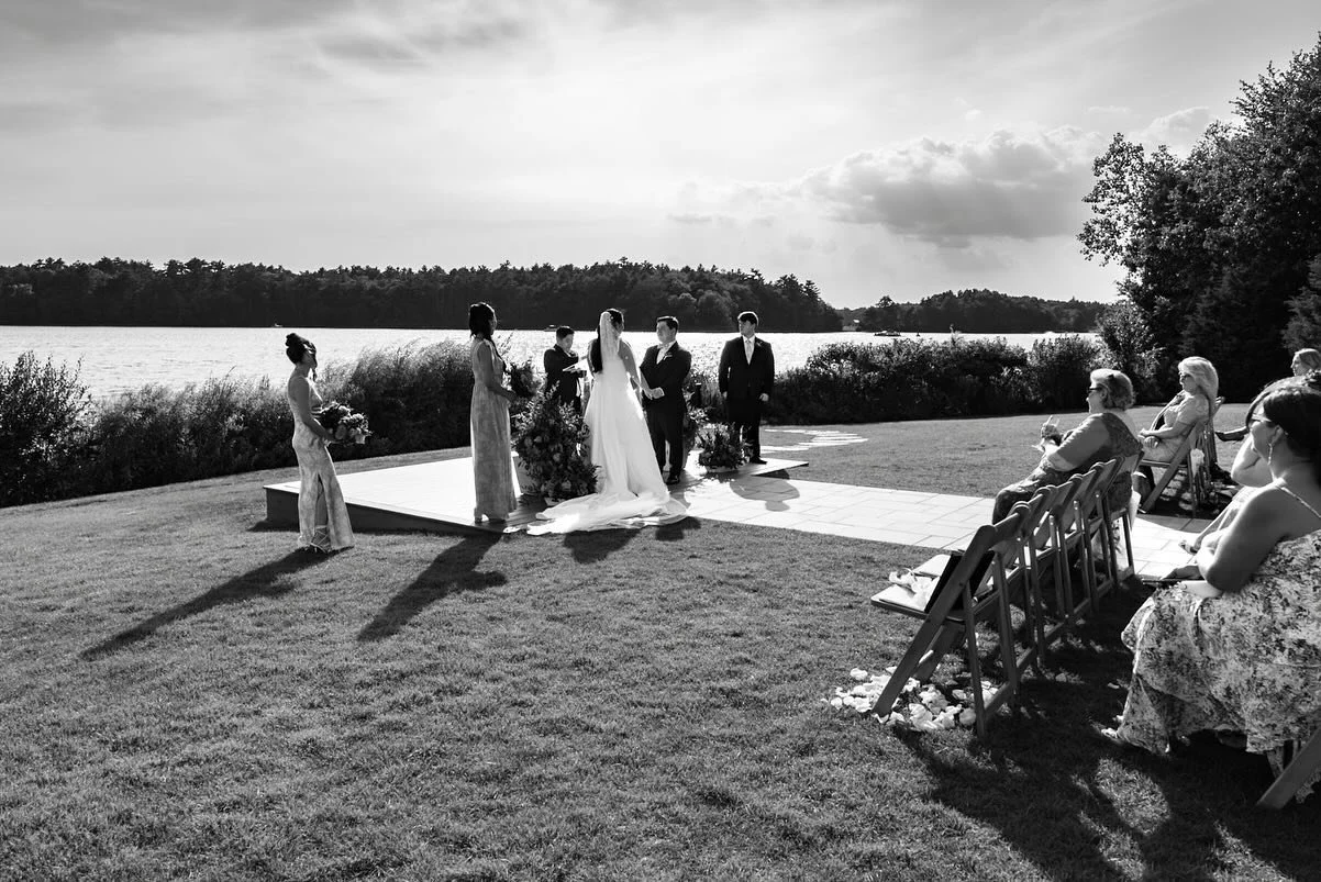 A preview of this magnificent New England outdoor wedding ceremony under a perfect August sky. (Slide for colour.)

Venue: @saphireeventgroup 
Photos: @valerierosenphotography