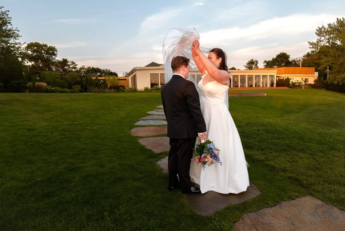 From last season in New England, M&amp;B&rsquo;s beautiful love story. 🧡

Photography: @valerierosenphotography 
Stunning venue: @saphireeventgroup [The Lakehouse]

[documentary wedding photographer, bride and groom portraits, candid wedding photogr