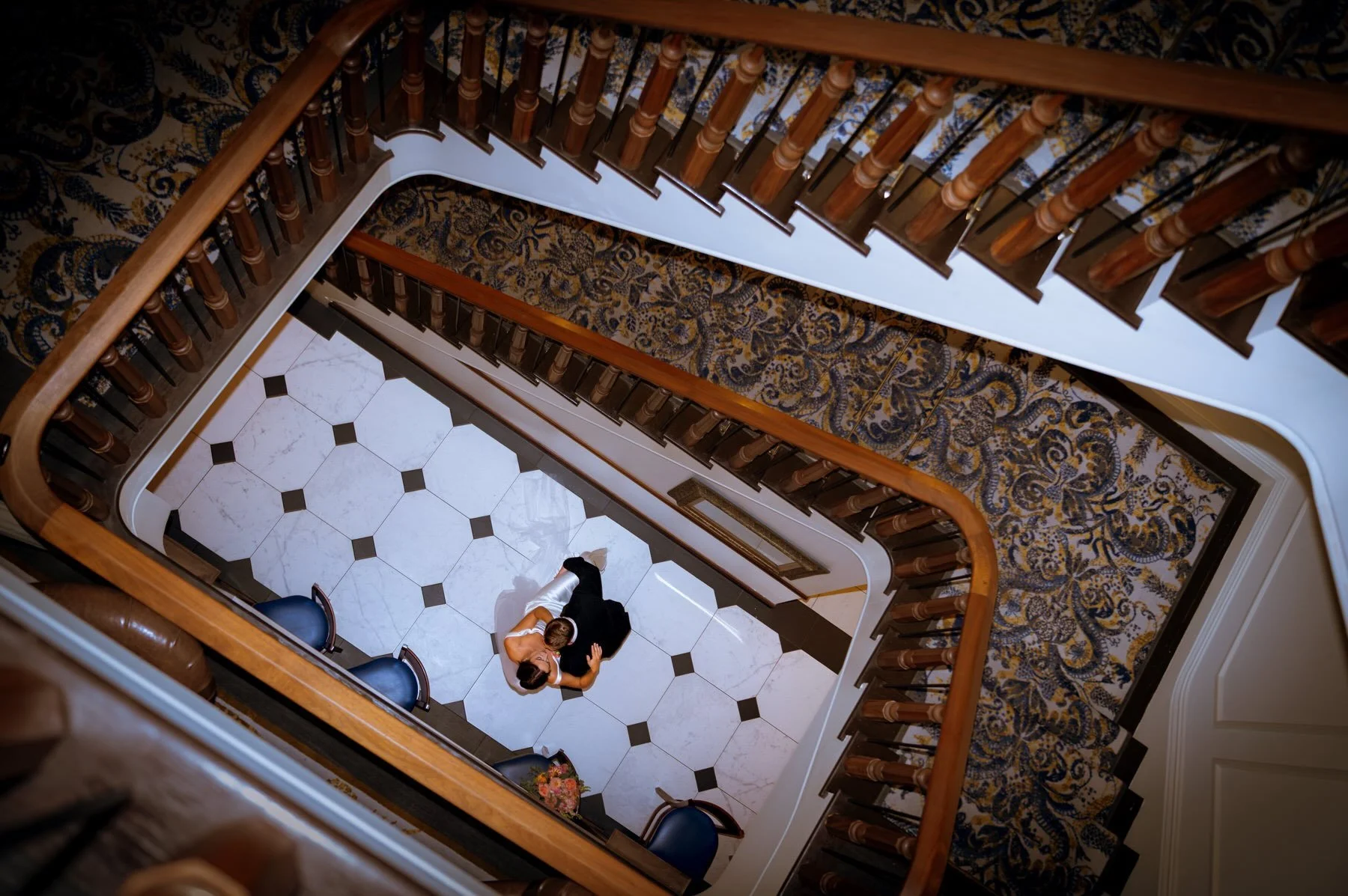 M&amp;R at @theadelphihotel 2 weeks ago, being their wonderful selves, &ldquo;just married&rdquo; version. Previews have been delivered. 🤍

Wedding venue: @theadelphihotel 
Dress: @alexandragrecco
Veil: @saragsbrielveils
Shoes: @loefflerrandal
Tux: 