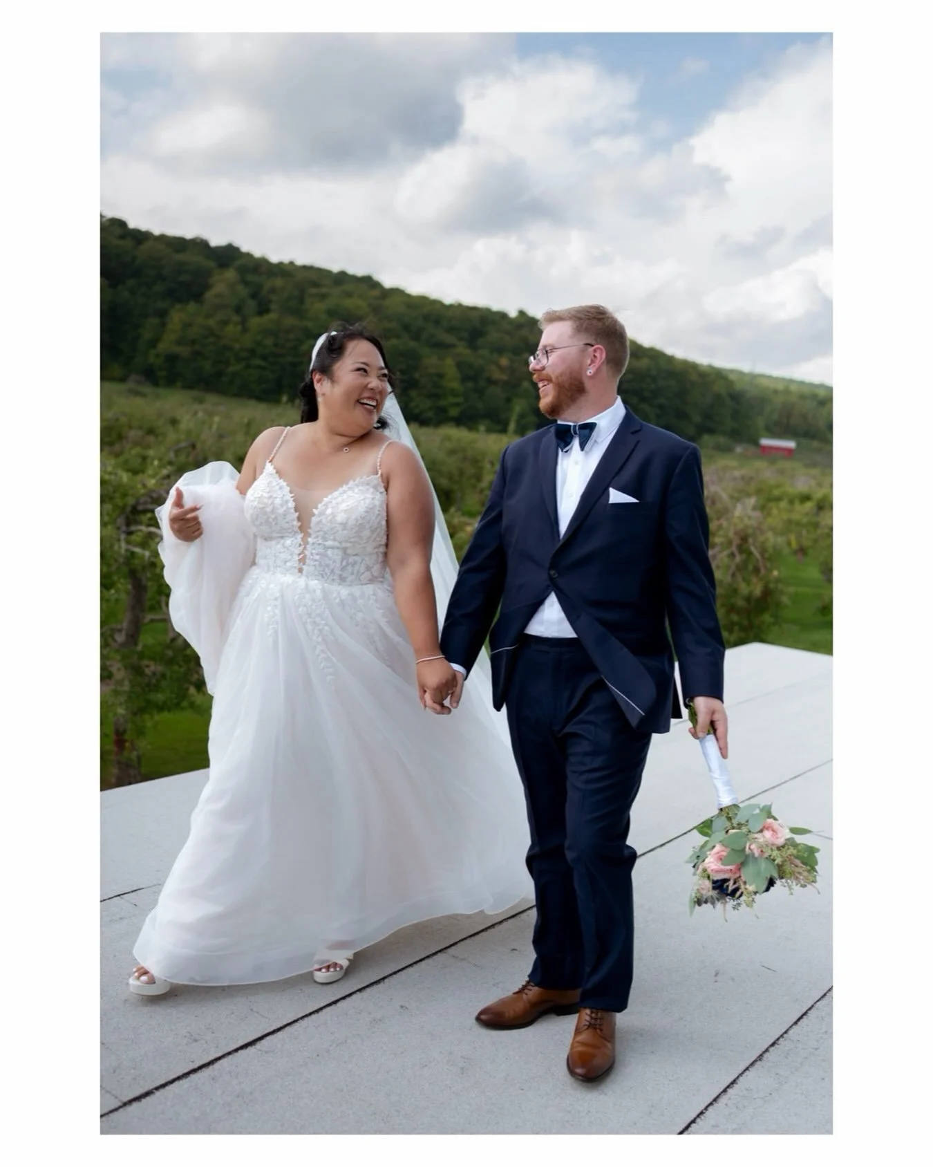 A preview to the previews! Rachelle &amp; Chris after reading each other&rsquo;s vows during their first look!

And happiest of birthdays to @rachelle_loves_yoga 💙

Venue: @plazarivenord 
Day Of Planner: @happyjo.events 
Officiant: @rose.gold.celebr