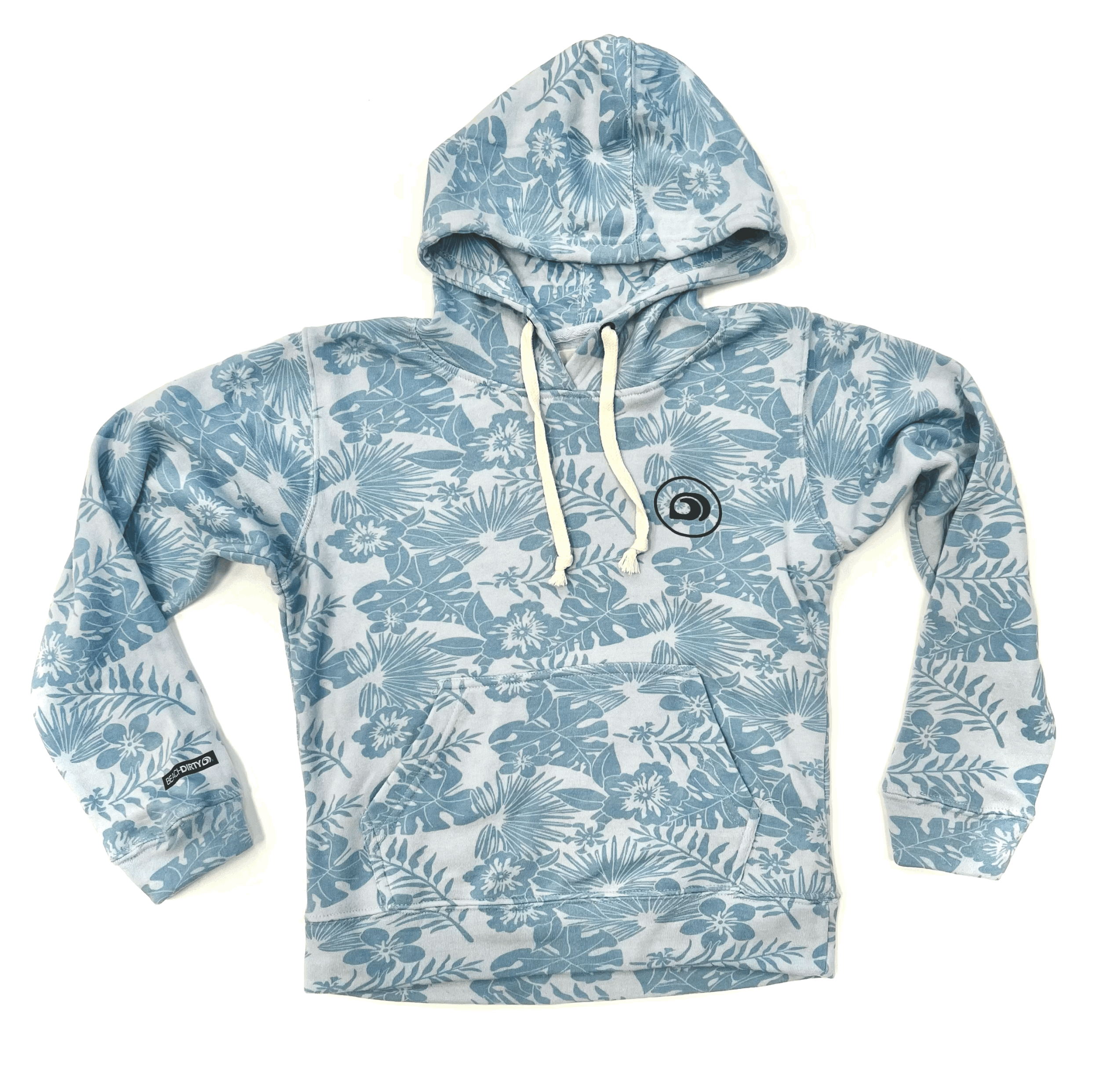Fleece Hoodie - Blue Floral