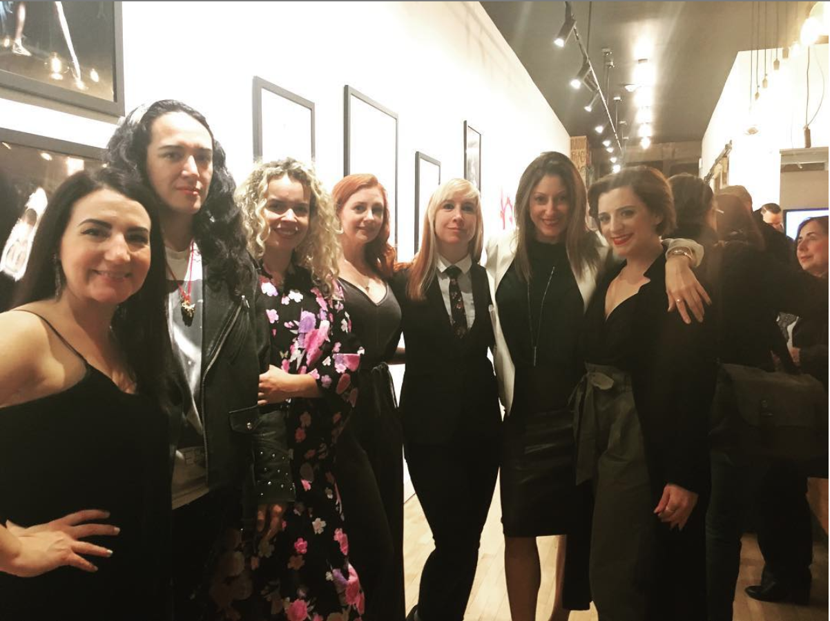 Opening night of Wandering Motion. Seen here are the featured Artists and Co-Curators.