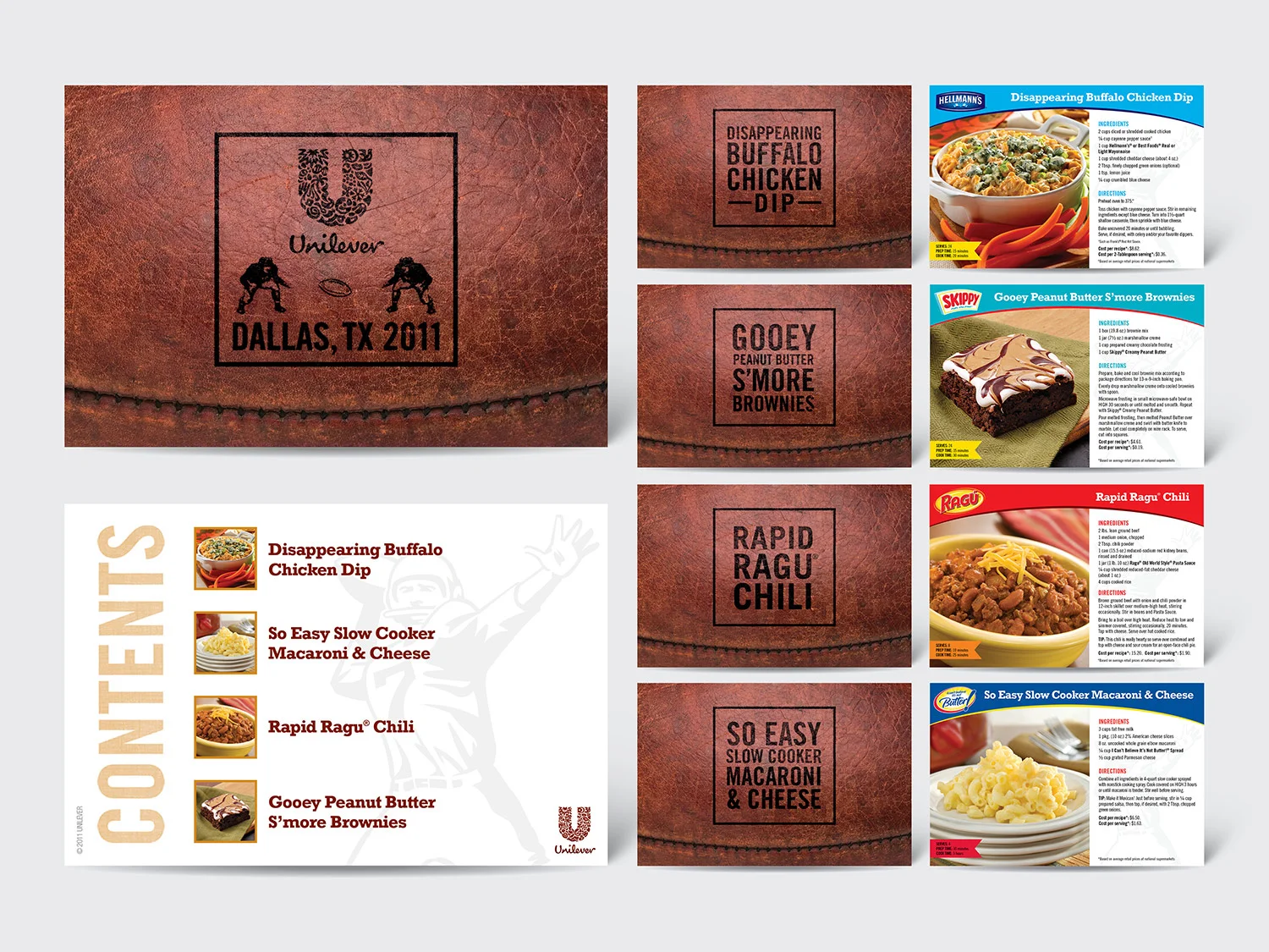   Unilever  Super Bowl Recipe Cards Promotion 