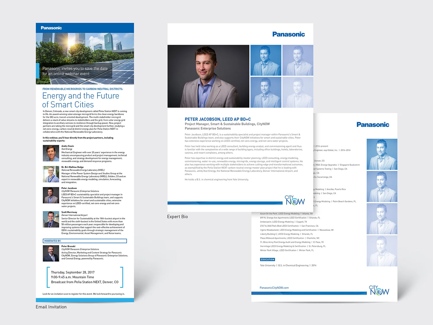   Panasonic  Online Webinar Email Invitation and Expert Bio Sample 