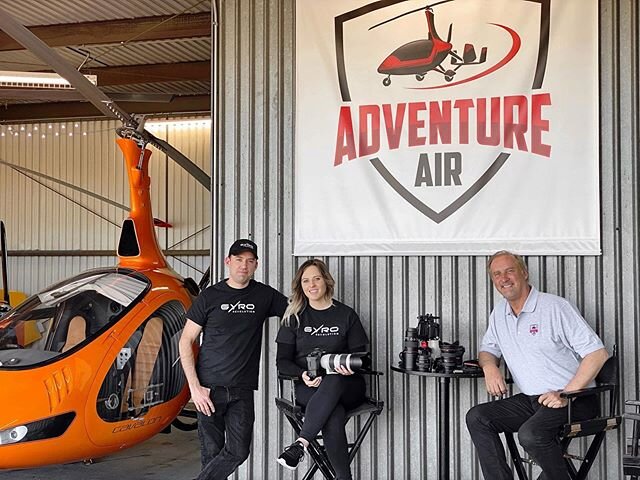 We&rsquo;re in LA!!!! Visiting our friends @adventureairla for some fun gyroplane formation flying and educational media collaboration! Cool hangar Henry ✌🏼