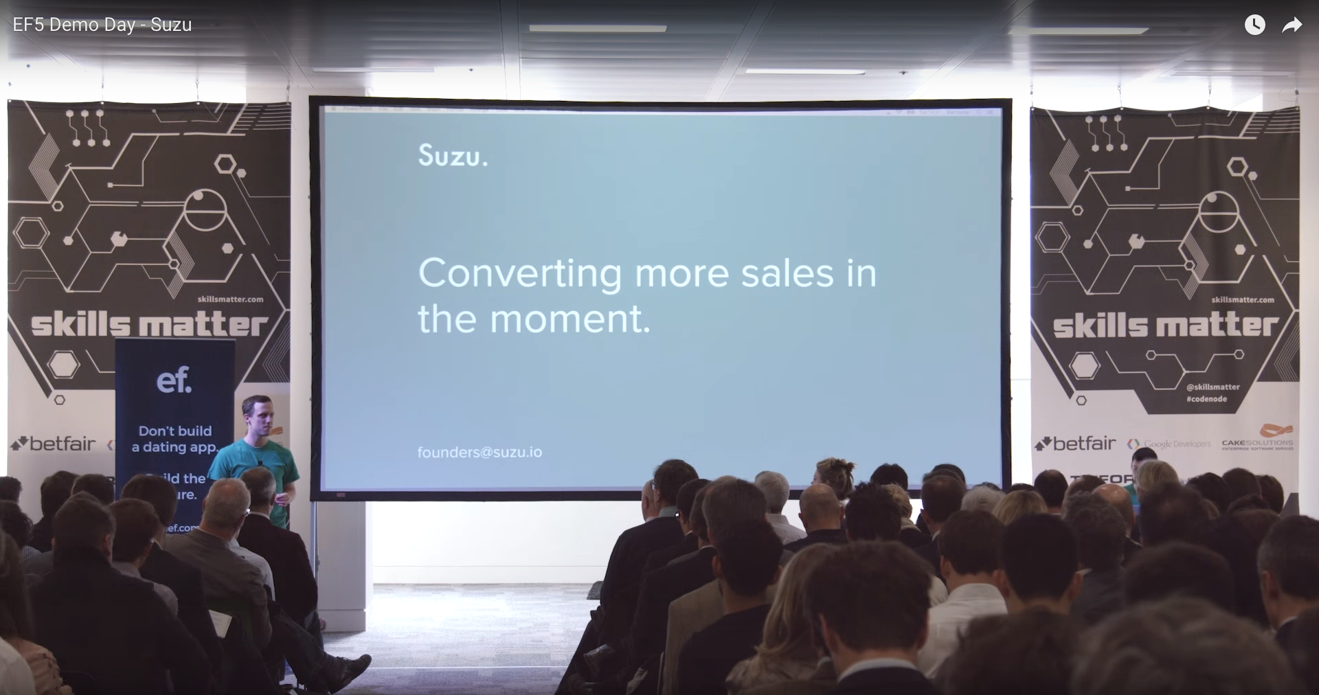 We pitched Suzu in front of around 400 investors.