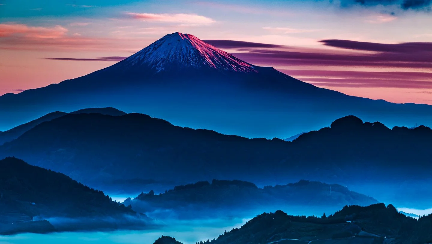 Mt. Fuji peak (3776m), which I climbed during my first spell in Japan.
