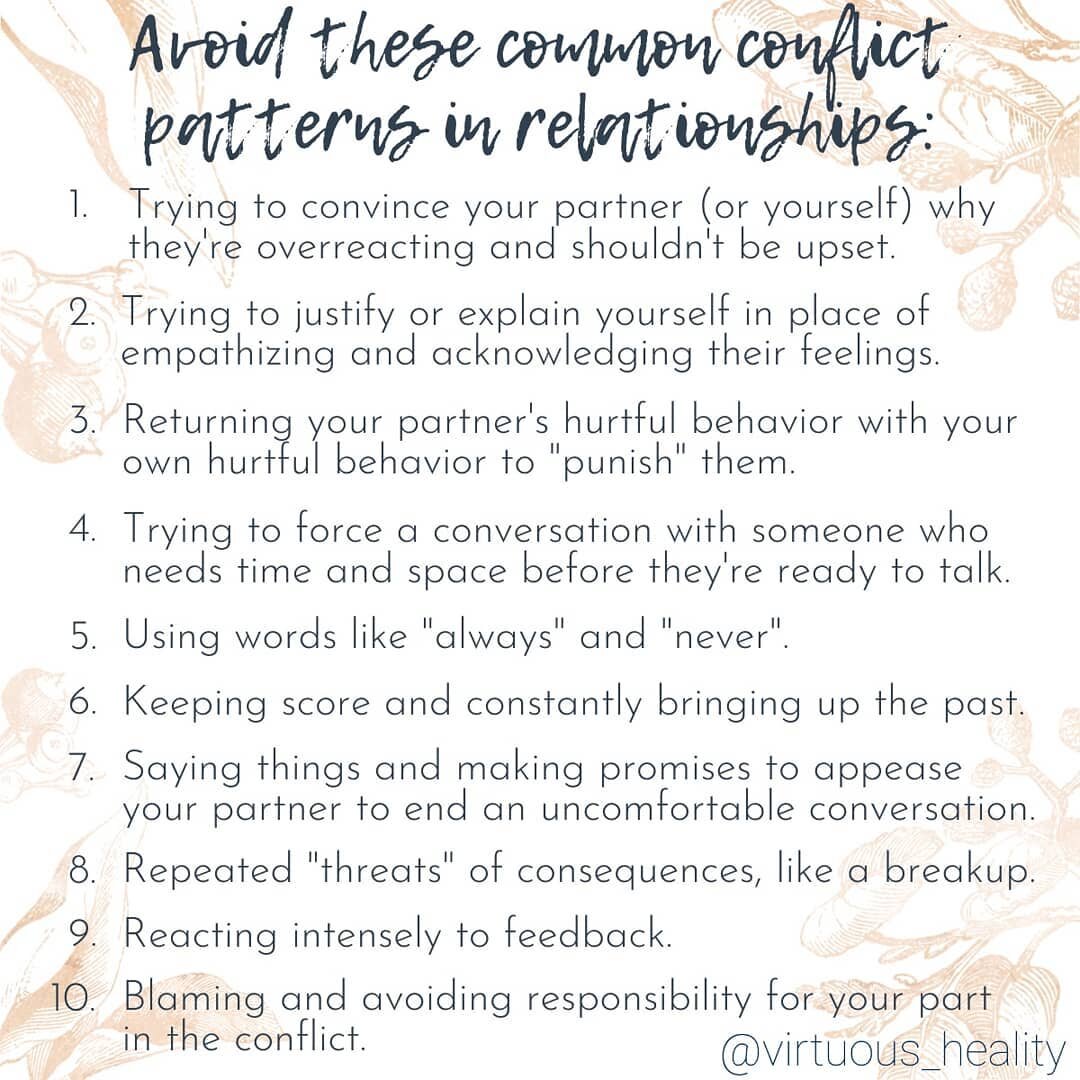 Most of these things can be avoided altogether if you &amp; your partner both commit yourselves to practicing open-hearted listening.

Open-hearted listening is when you LISTEN &amp; FULLY receive what your partner has to say without interjecting def