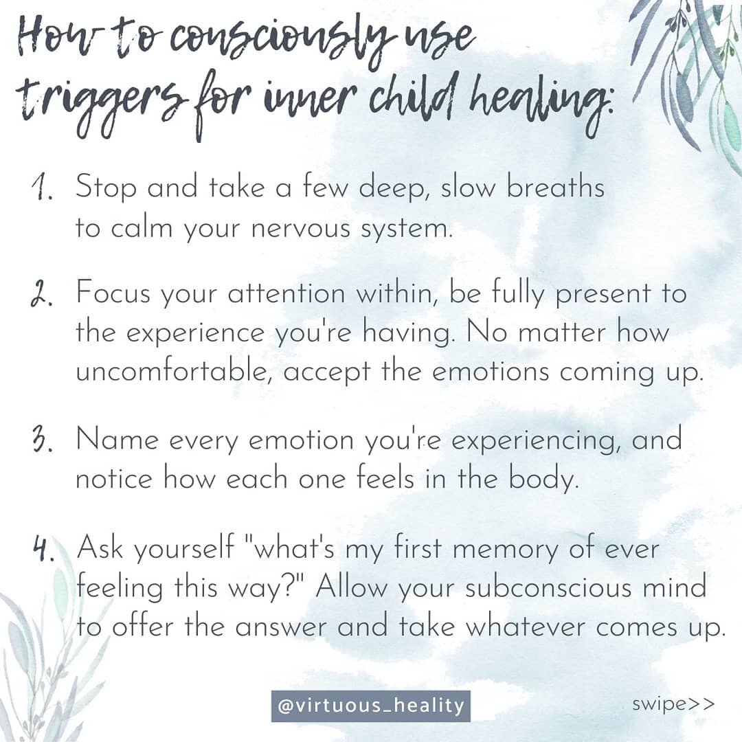 Emotional triggers are links to the past.

We might THINK we're simply reacting to a situation in the present moment, but what's really happening is that our subconscious mind is recognizing the unfolding of a similar experience from our past where w