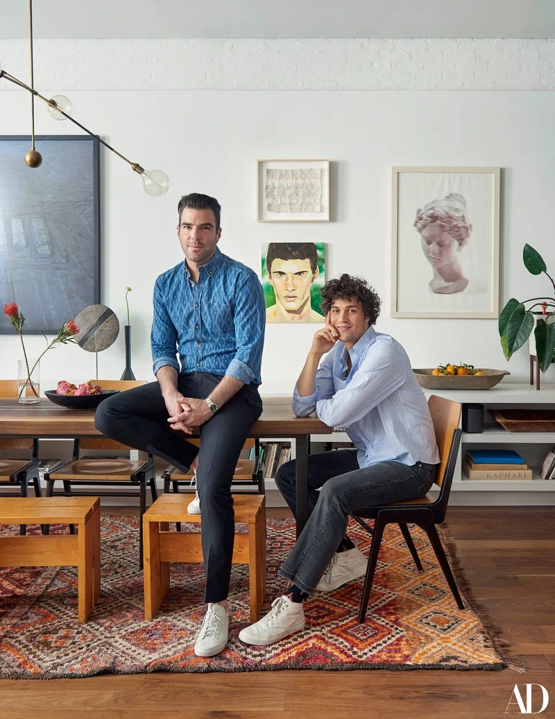Zachary Quinto and Miles McMillan for Architectural Digest May 2018