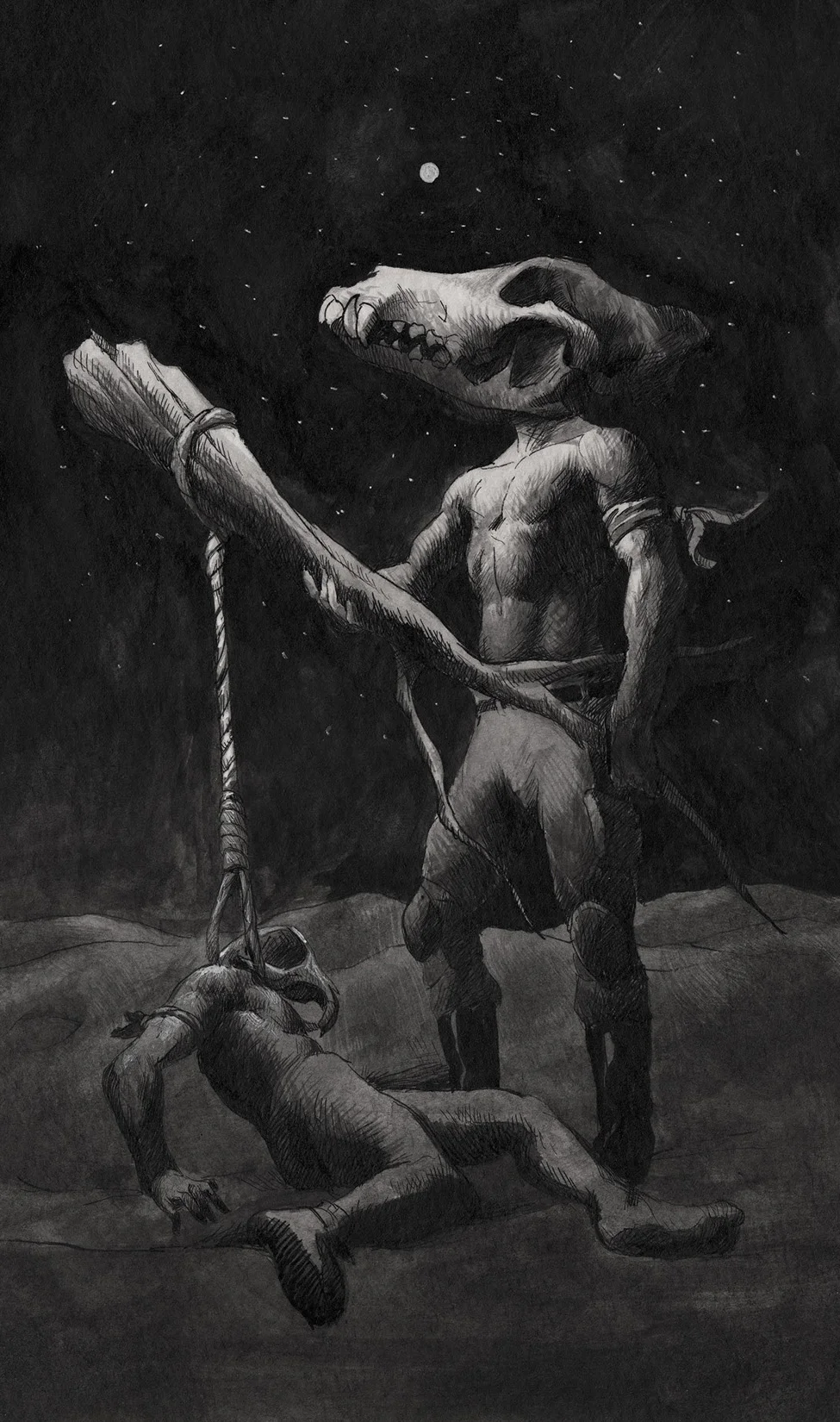 El Ahorcado - Ink on Paper, 4.5 x 7.75"