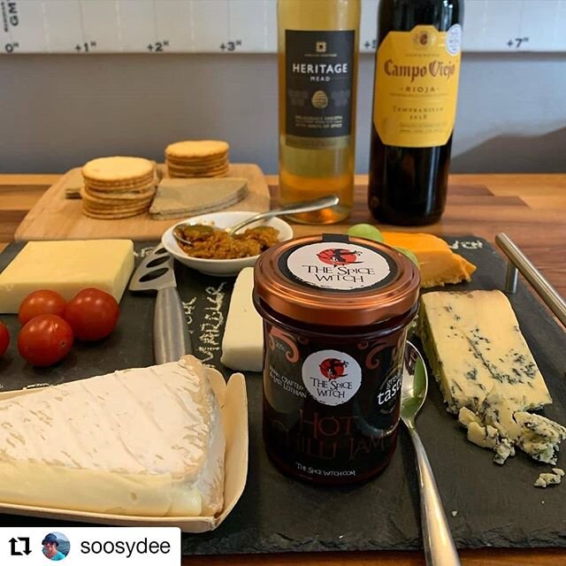 What a gorgeous looking table!! Thank you @soosydee for sharing our wee jar of Hot Chilli Jam. Enjoy!! #spicewitch #smallbusiness #localproducer #eastlothian #eastlothianfood #chillijam #greattasteawards 
#Repost @soosydee
&bull; &bull; &bull; &bull;