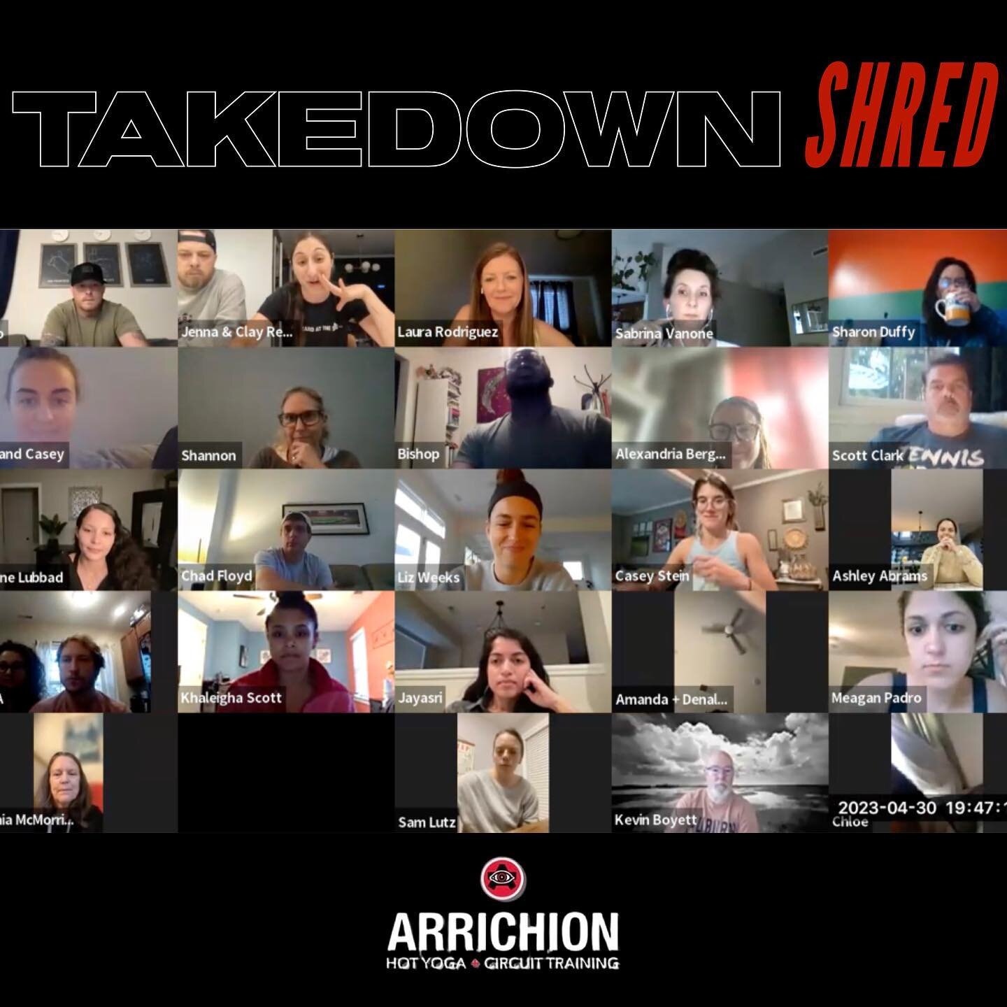 TakedownSHRED challenge kickoff call ✅ Over 120 challengers&hellip;Let&rsquo;s gooooo 🔥👏🏻