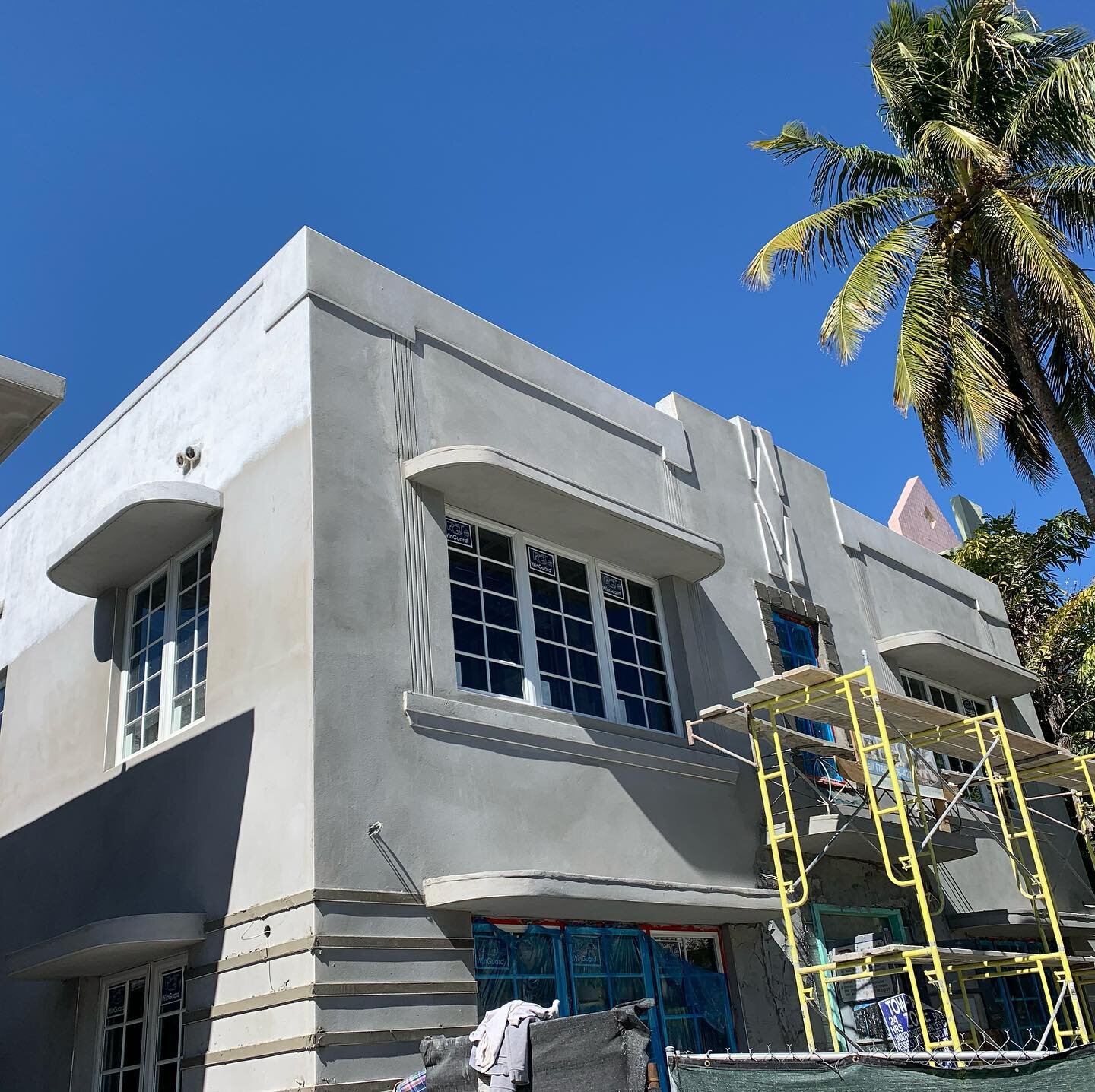 This 1926 Art Deco building in the heart of Miami Beach slowly comes back to life !!! Architectural conservation describes the process through which the material, historical, and design integrity of any built heritage are prolonged through carefully 