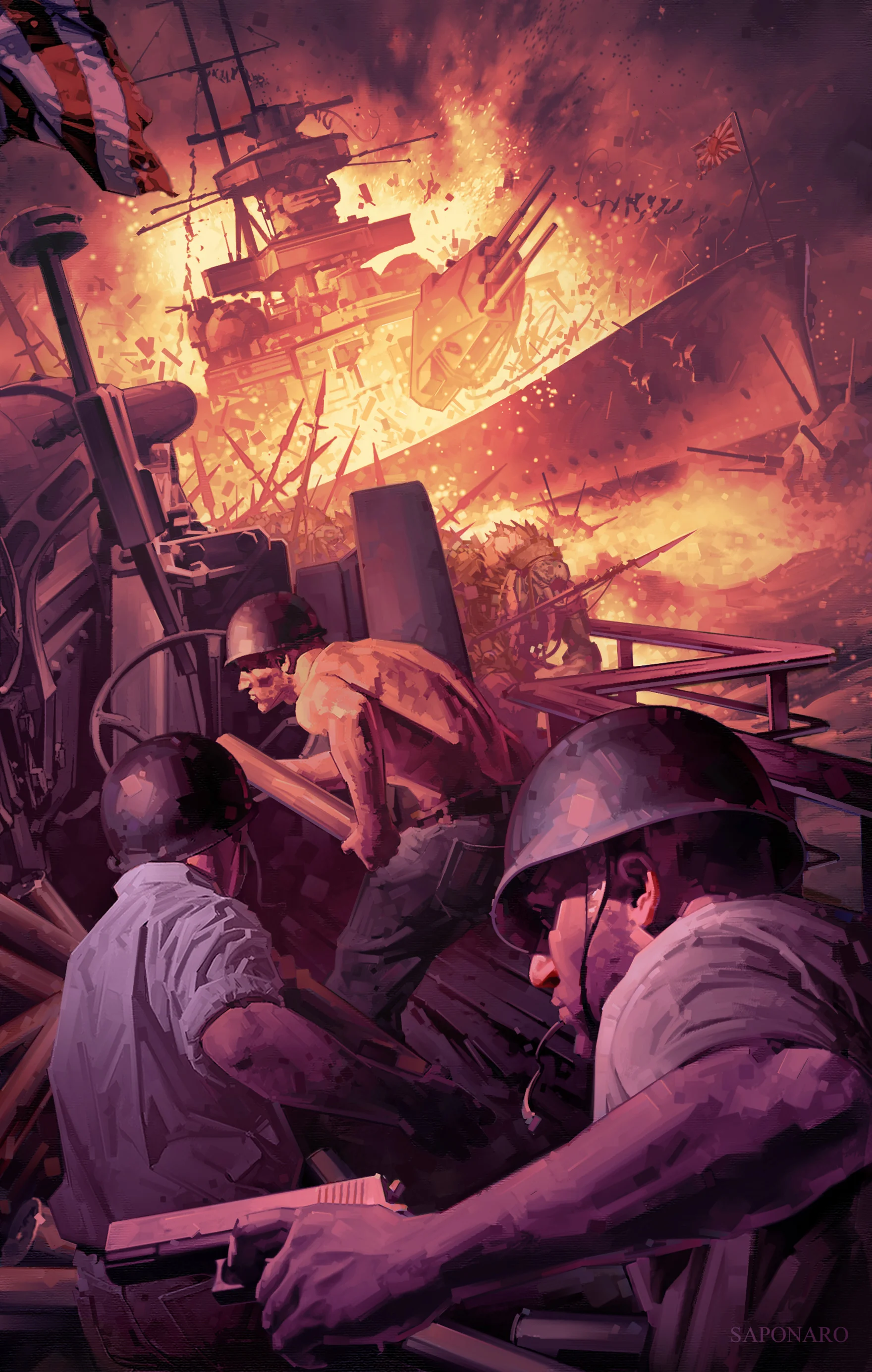 Destroyermen: Fire on the Water by Dominick Saponaro