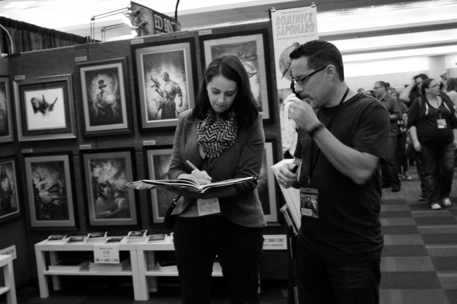 Christina signing Women of Wonder for Carl Anderson (Check out his blog if you haven't already).