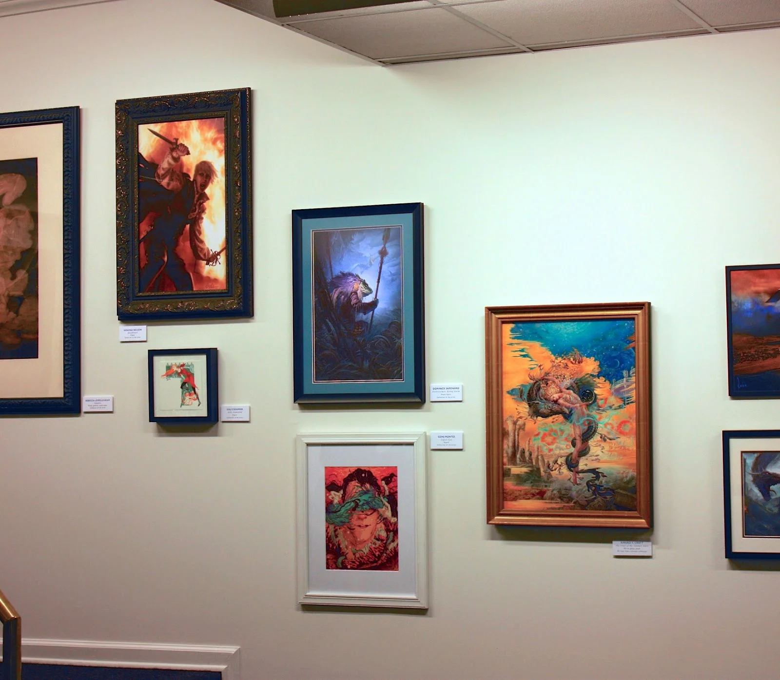 Top Left: Winona Nelson Bottom Left: Kali Ciesemier Middle Top: Me Middle Bottom: Goni Montes Right: Kinuko Craft In good company. It was certainly an honor to hang next to such amazing artists.