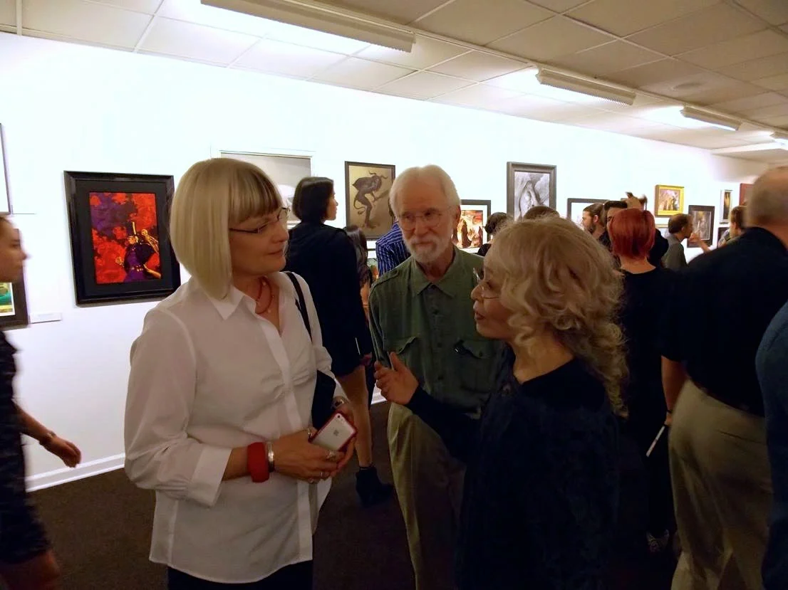 Cathy Fenner of Spectrum & Kinuko Craft. I've admired Kinuko's work since college so it was certainly an honor to have my painting hang next to hers.