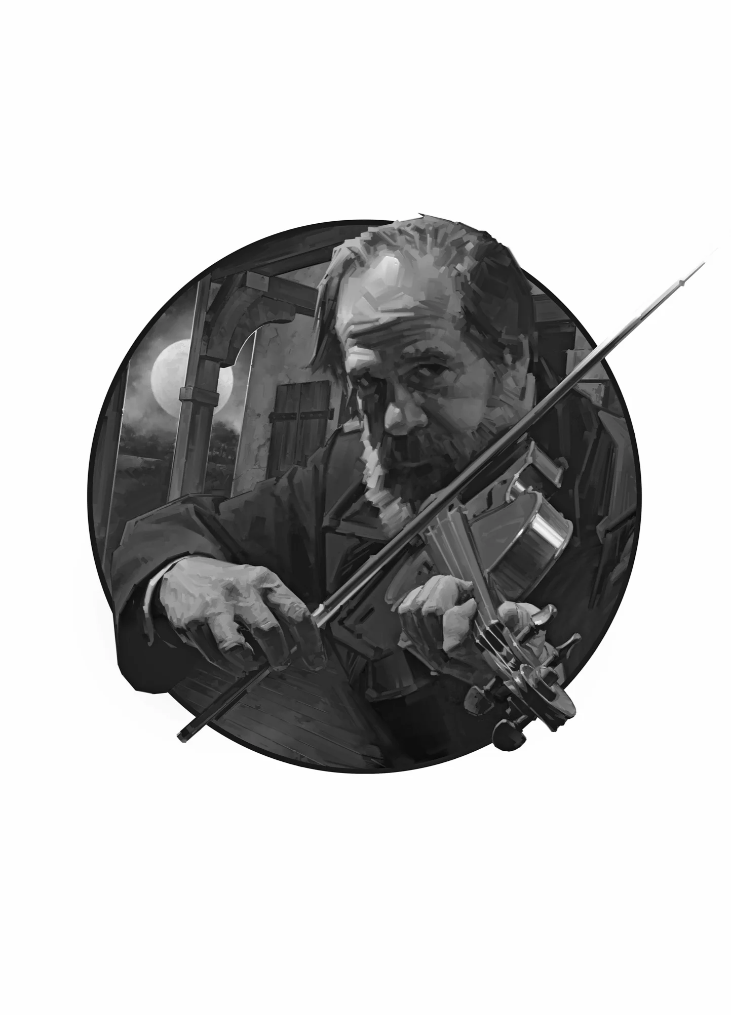 The Hypnotist 17 x 22" Inkjet Print by Dominick Saponaro