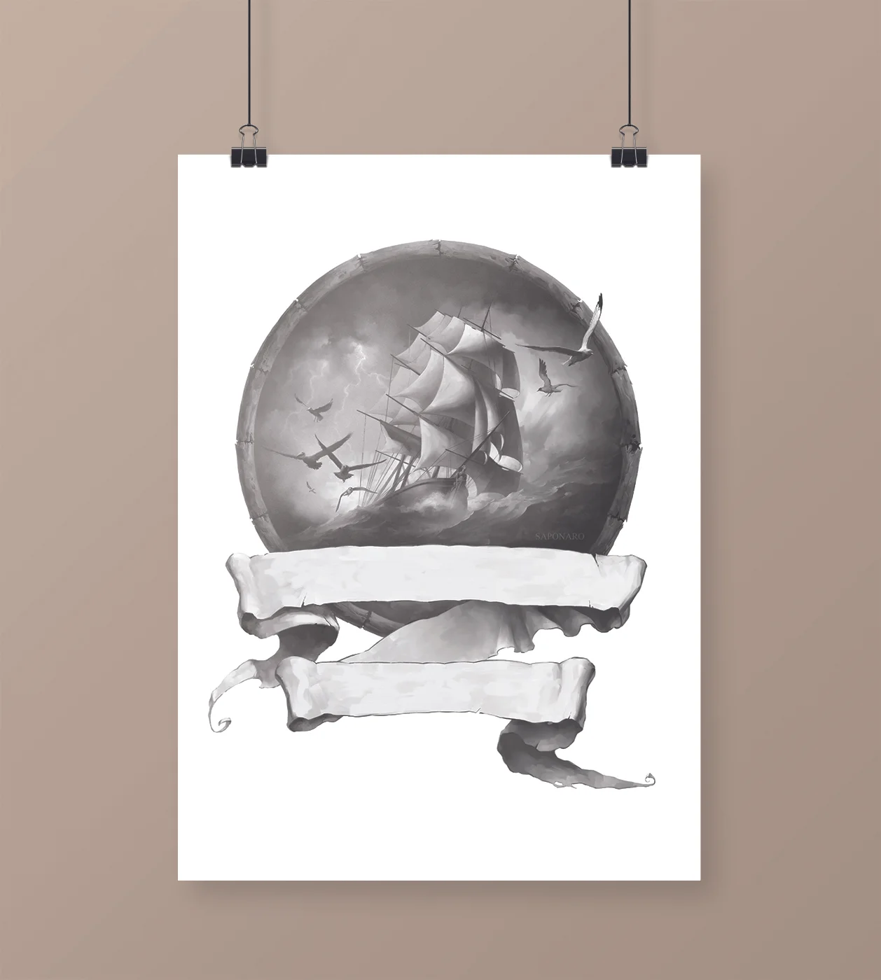 Call to Action!  17 x 22" Inkjet Print mockup by Dominick Saponaro