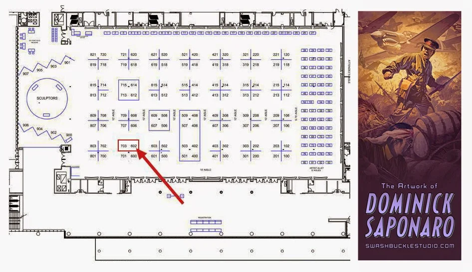 The convention center Layout. I'll be in adjacent booths 703 & 602.