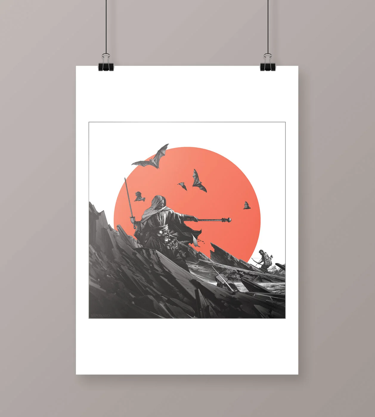 Light of All That Falls  17 x 22" Inkjet Print mockup by Dominick Saponaro