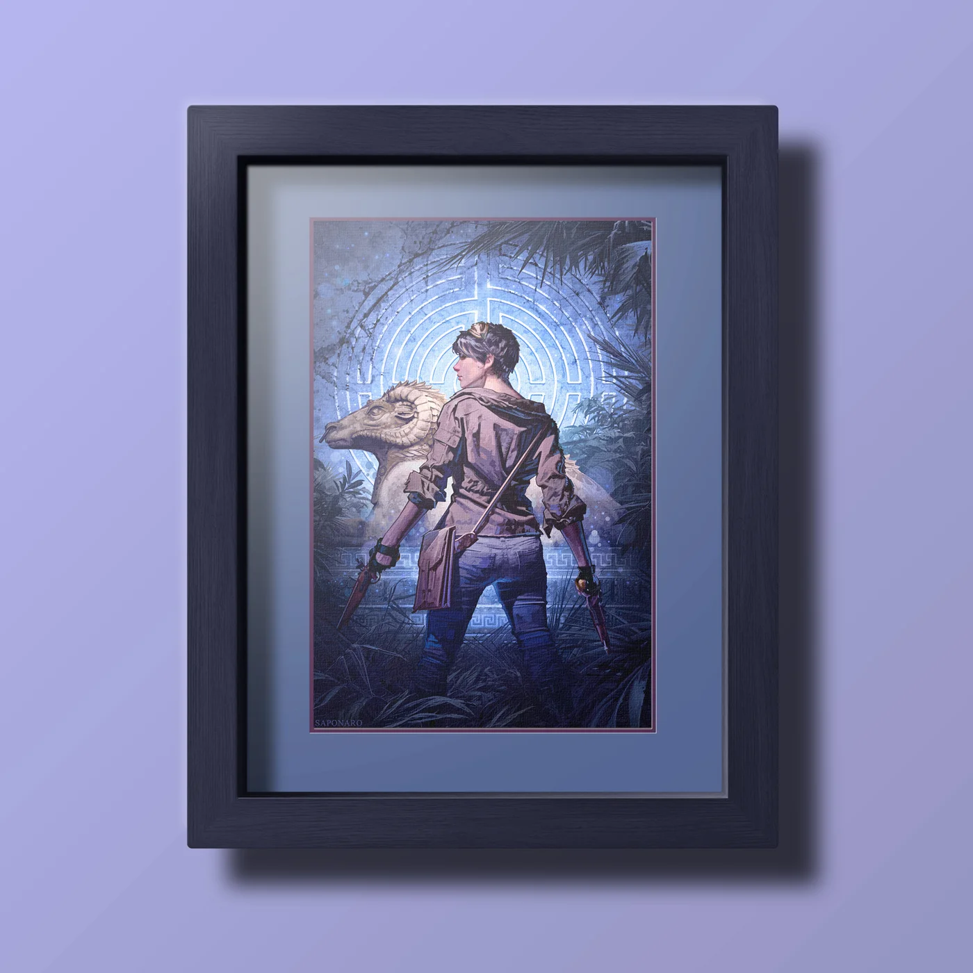 Treasure Hunter: Kings Labyrinth: Framed Canvas Print Mockup by Dominick Saponaro