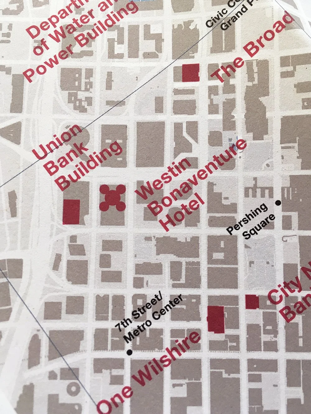 Detail of Concrete Los Angeles Map