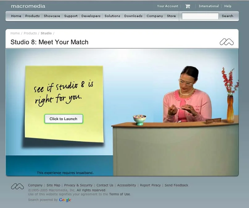 The microsite was set up like a dating agency, complete with bored receptionist. Mousing over the bowl of candy hearts revealed sweet messages.