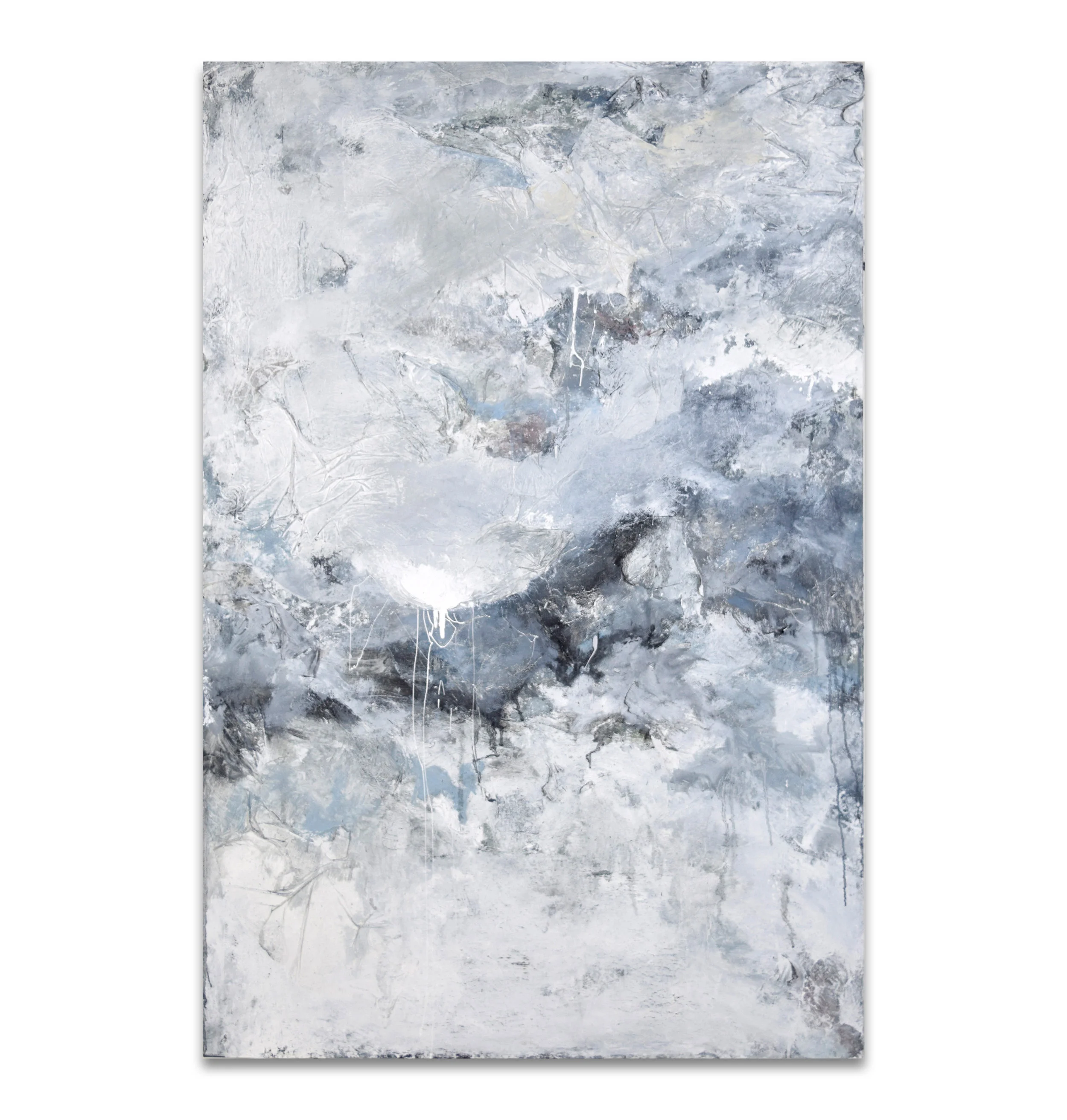   Practicing Patience    oil, tracing paper on masonite  48” x 30” 