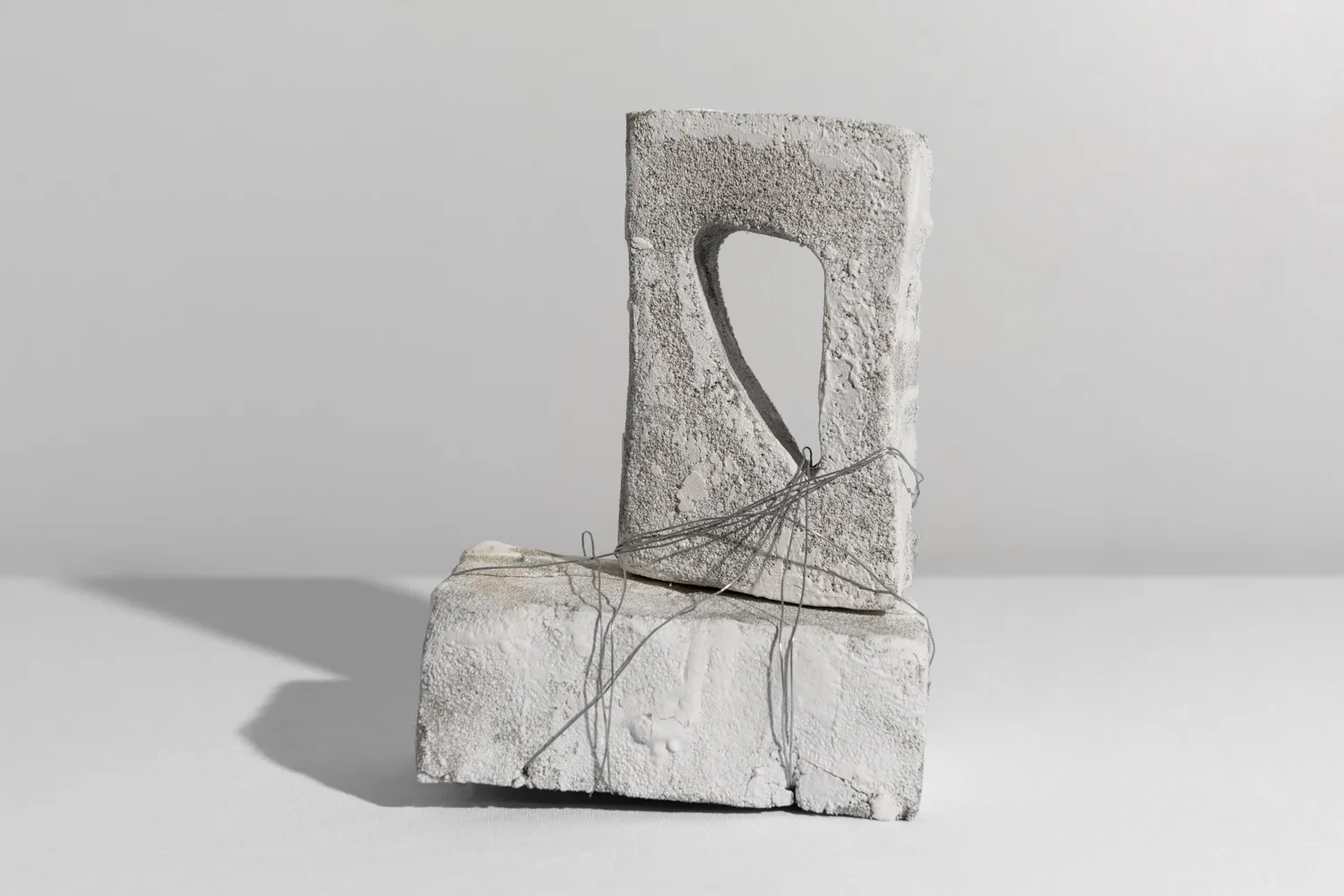   Untitled   upholstery foam and plaster  9.5” x 6.5” 