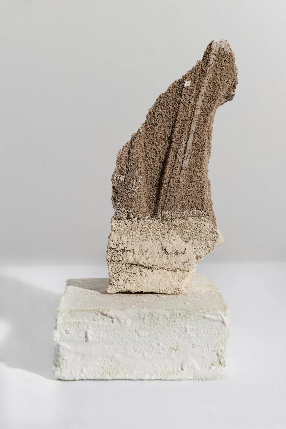   Silent Silhouette   upholstery foam, plaster and oil  9.5” x 5” 