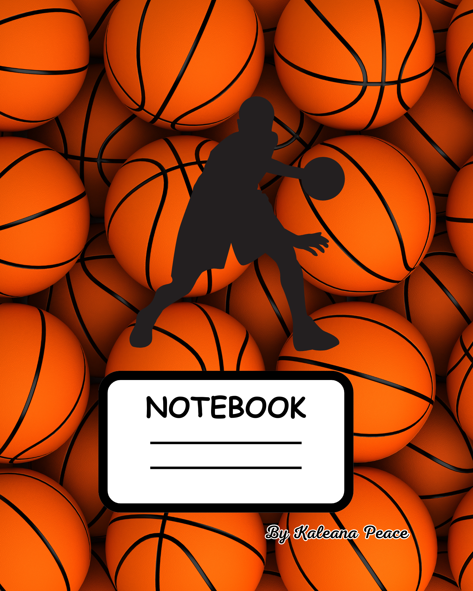 "Basketballs" sports notebook