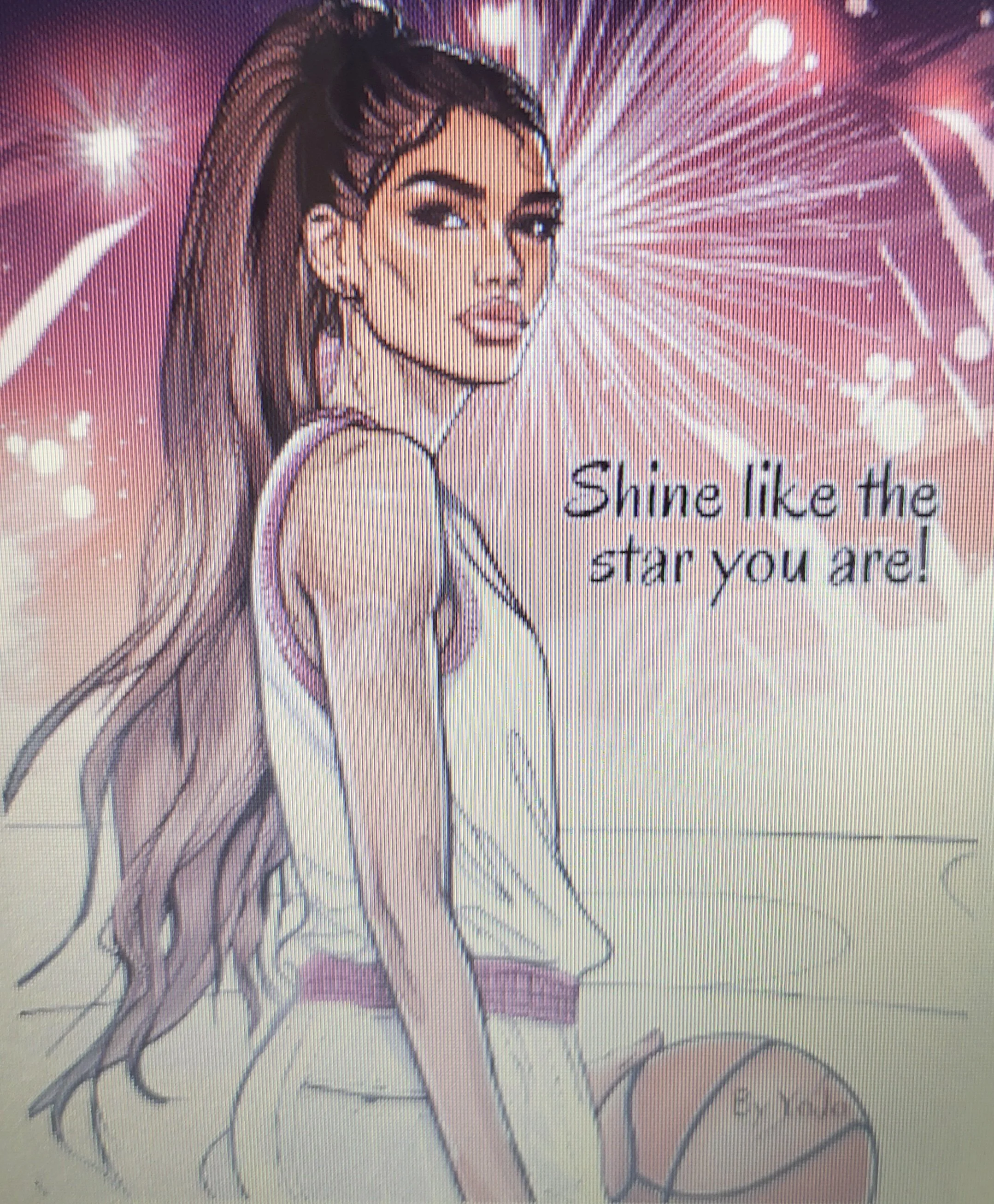 "Shine like the star you are"  Basketball themed notebook