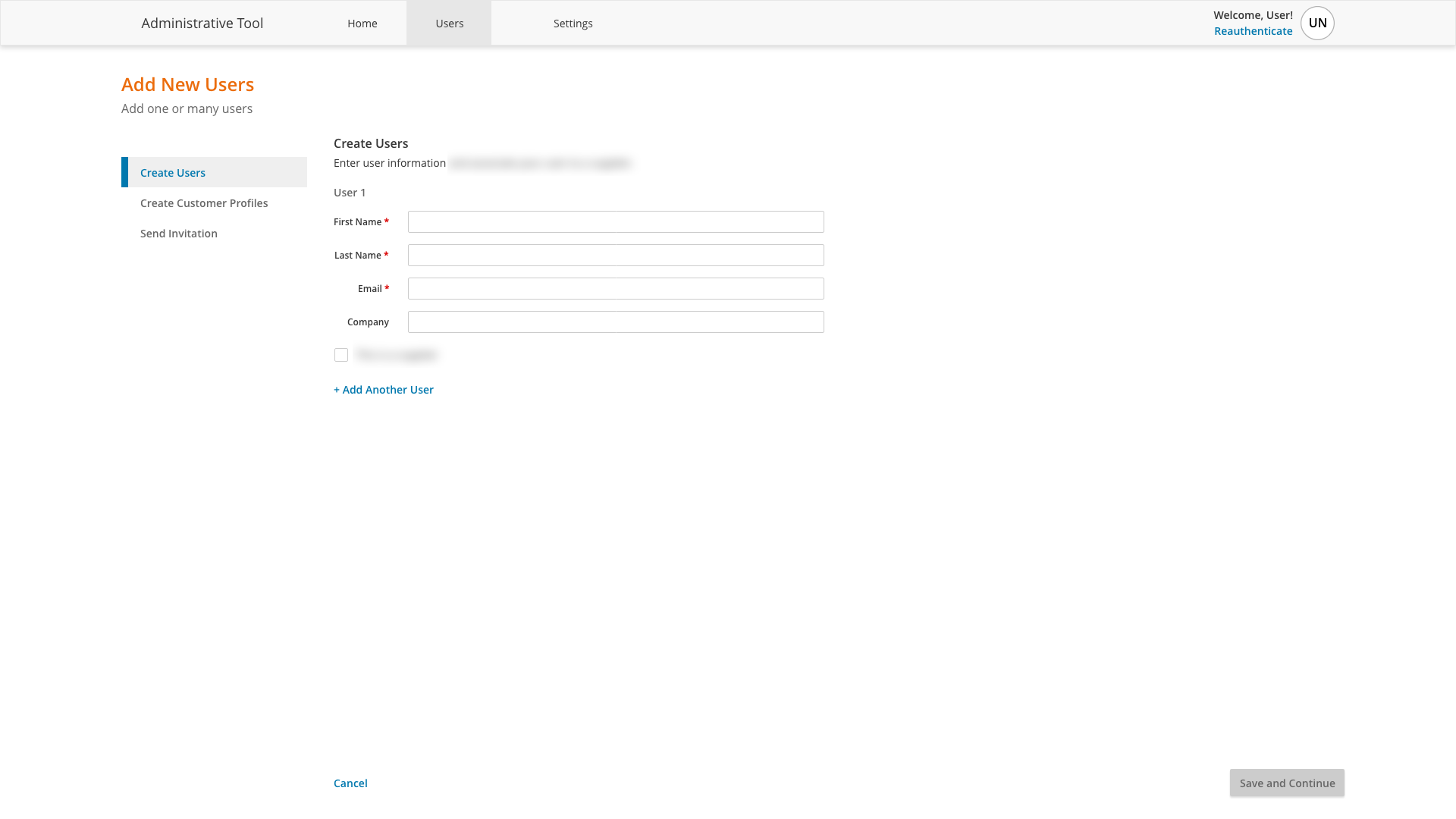 Option A - Add multiple users at one time