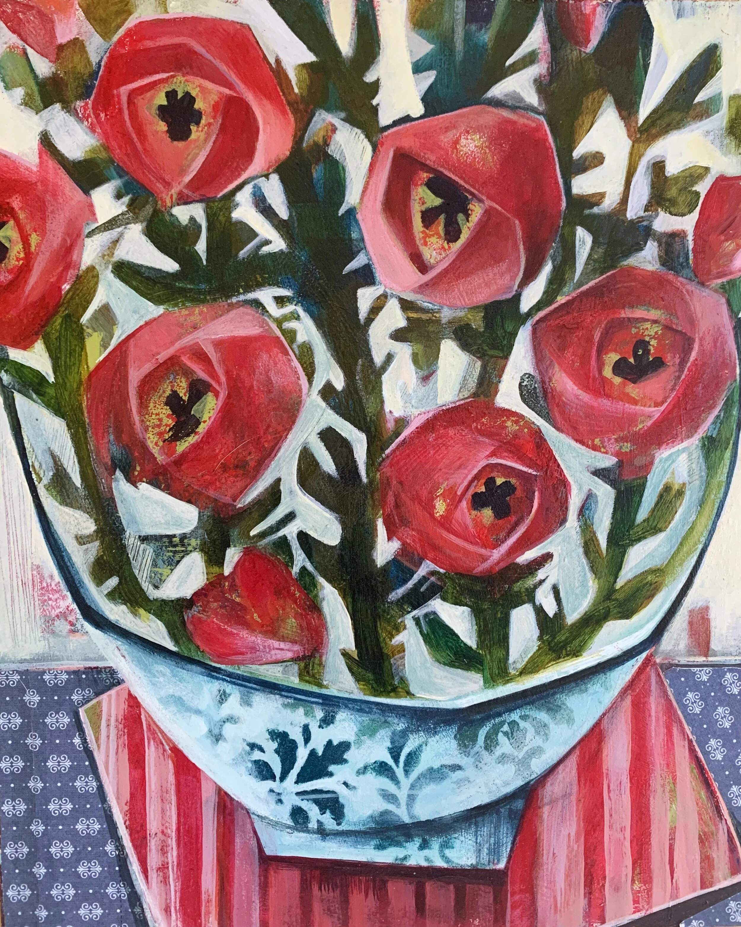 'Ranunculas' - Liza Kavanagh Art - Cut Out - €250.00.JPG