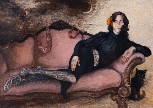 BLACK WIDOW OIL 48" x 30" $2200