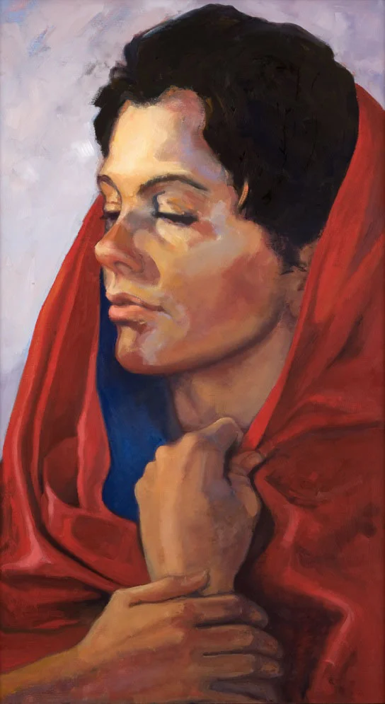 RED SILK OIL 20" x 36" $1100