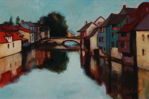 FRENCH VILLAGE II ACRYLIC SOLD