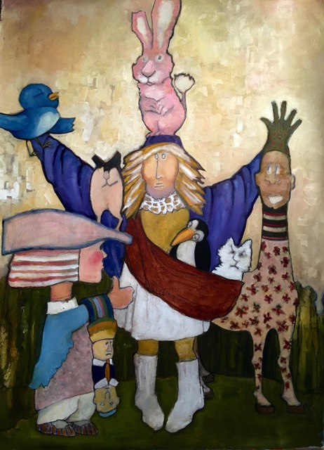 LAND OF ODDS I OIL ON PAPER
