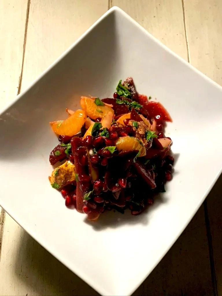 Beet, Pomegranate and Clementine Salad