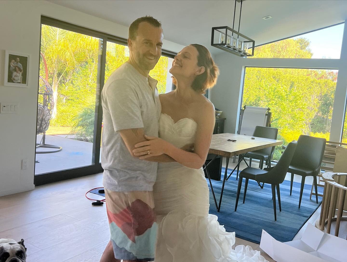 Decided to pull my wedding dress out of its fancy box to see if it still fits as we celebrate 11 years of marriage. It fits, and it&rsquo;s really heavy! 

+++++

14 years ago @wyatt_earp and I moved in together. I was 22 years old, we both worked in
