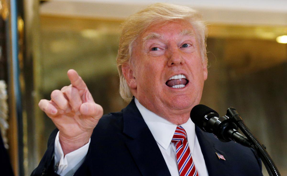 Trump speaks after the “Unite the Right Rally” and the death of Heather Heyer. Photo: Kevin Lemarque: Reuters