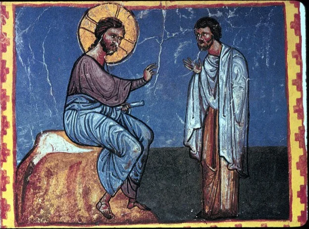 Icon of Jesus and the Rich Young Ruler