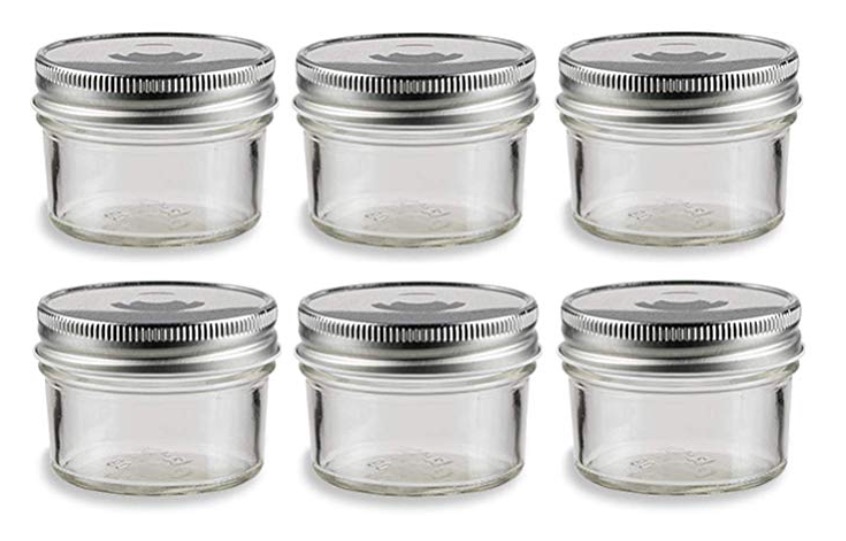 4oz Wide mouth glass jars