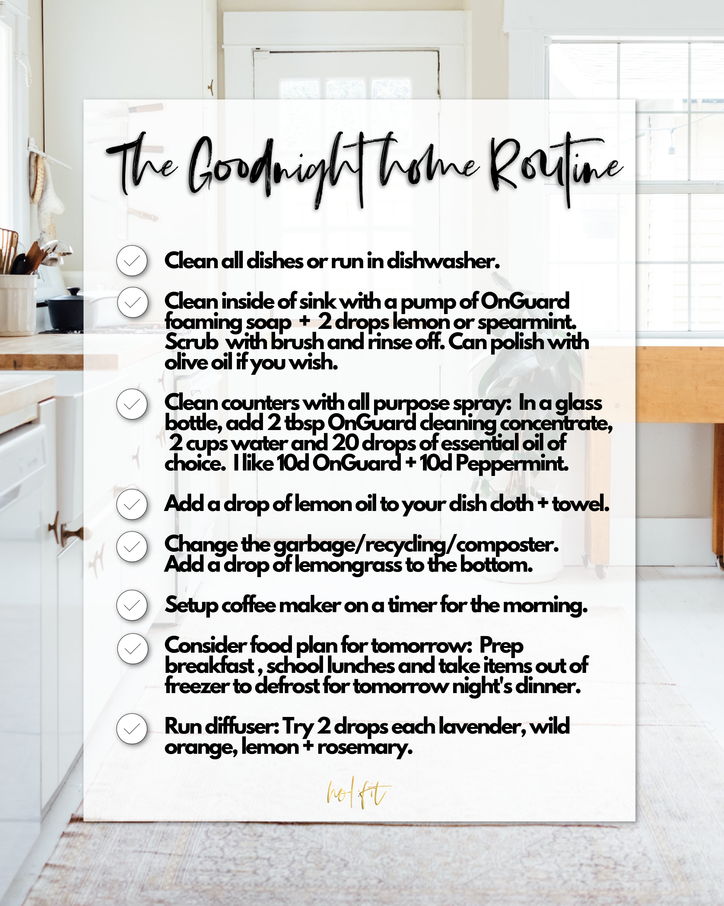 Morning + Evening Kitchen Routines — HOL:FIT